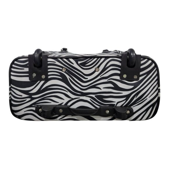 CALPAK Zanny Carry On Bag Zebra Animal Print Rolling Tote Collection Laptop NWT - Picture 4 of 8